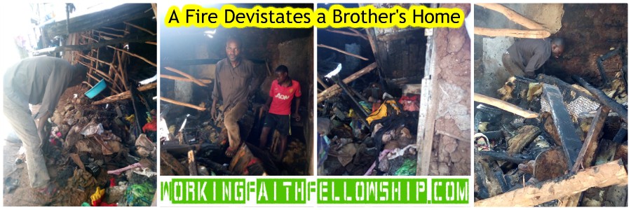Collage brother John Omondi house burns down Kibera Slum